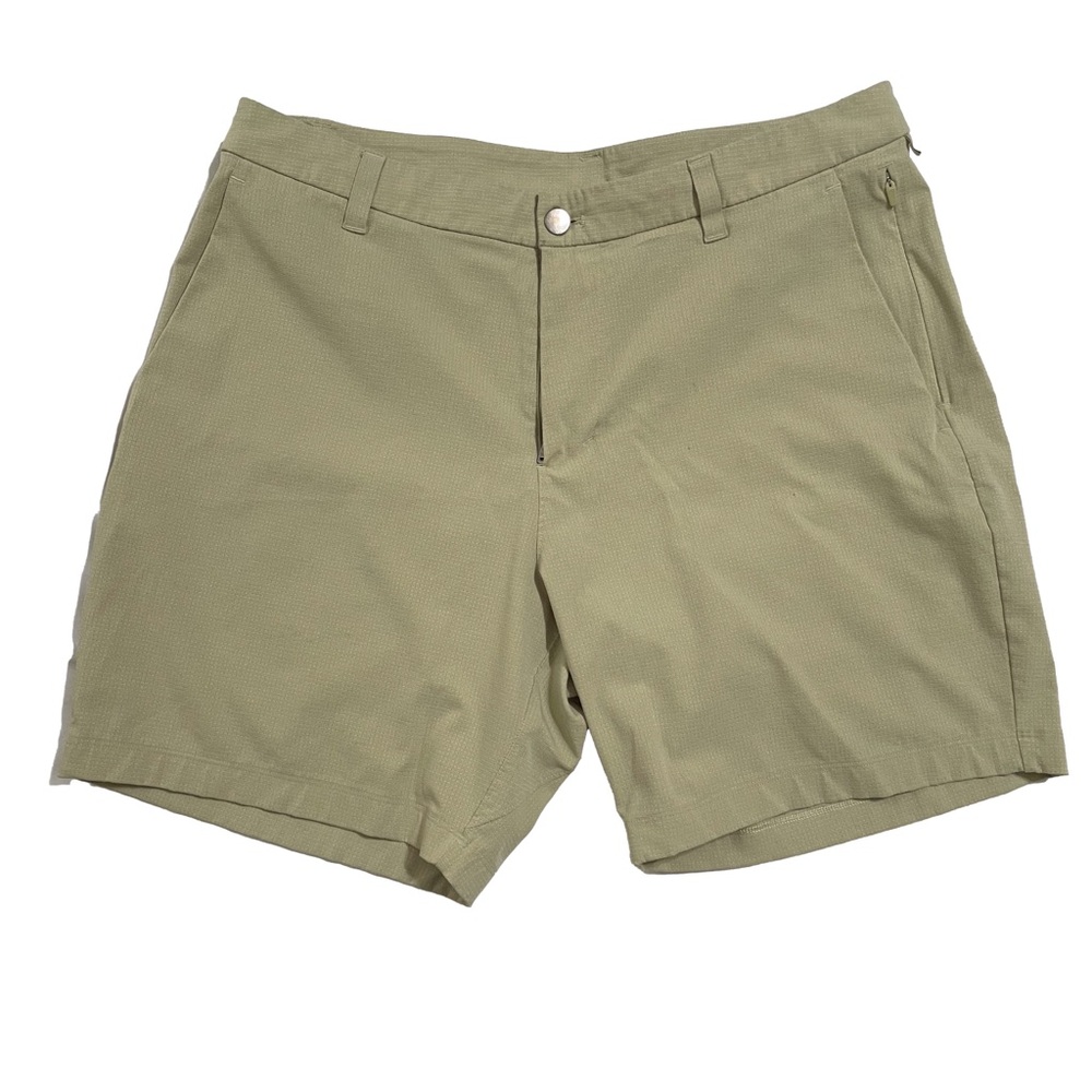Lululemon Athletica Tan Flat Front Shorts Lightweight Design